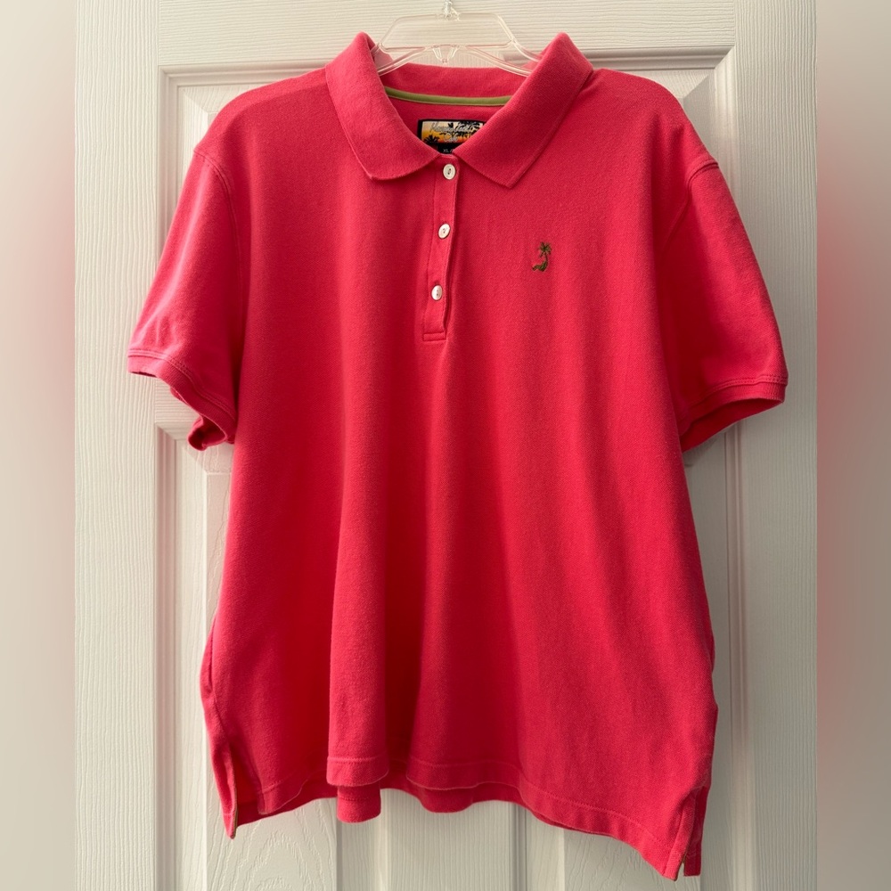Cropped Pique Polo Shirt SZ XL